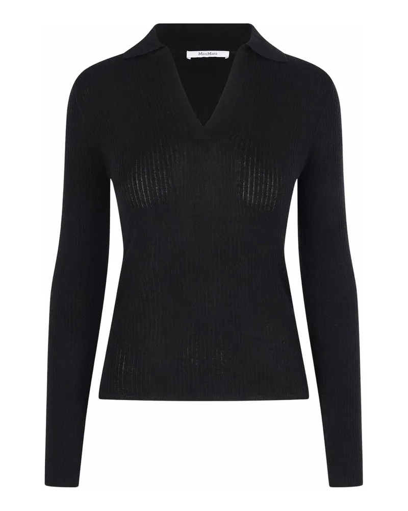 Max Mara Rundhalspullover - Schwarz Schwarz