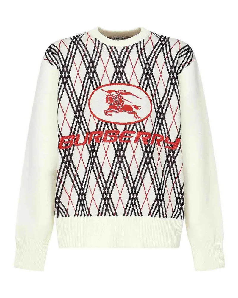 Burberry Rundhalspullover - Weiß Weiß