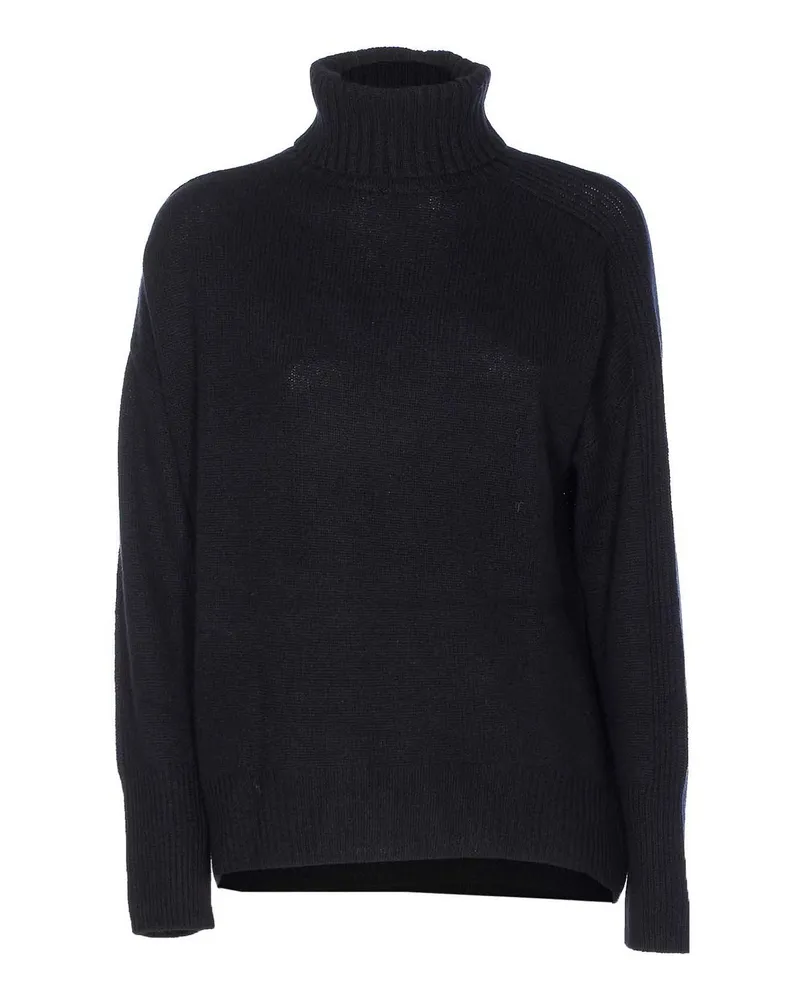 ALLUDE Rundhalspullover - Schwarz Schwarz