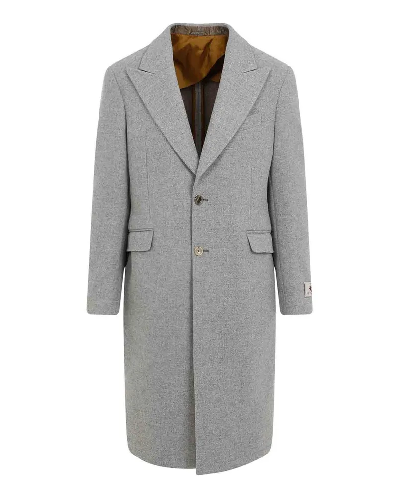 Etro Kurzer Mantel - Grau Grau