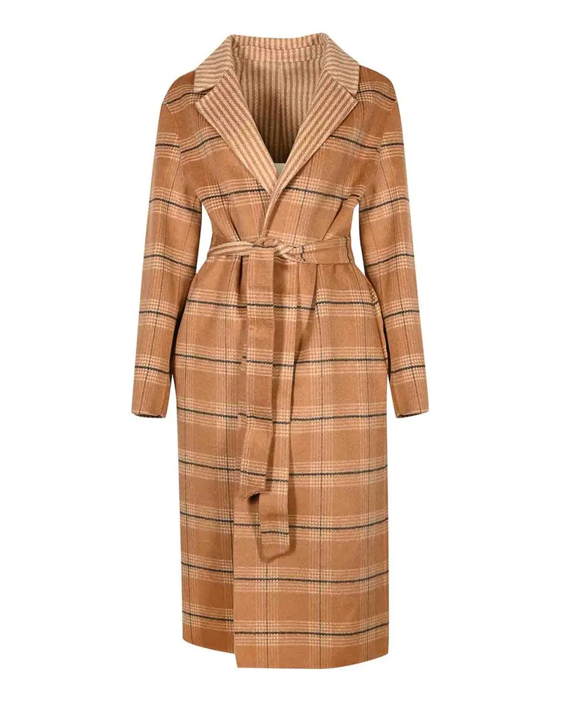 Twin-Set Knielanger Mantel - Schwarz Schwarz