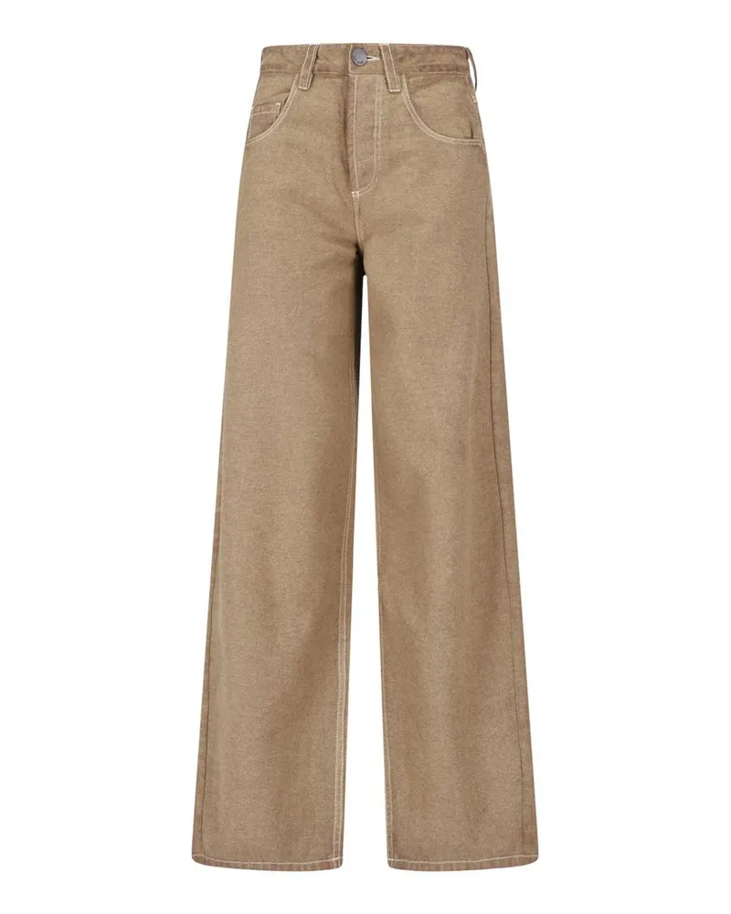 Uma Wang Casual Hose - Beige Beige