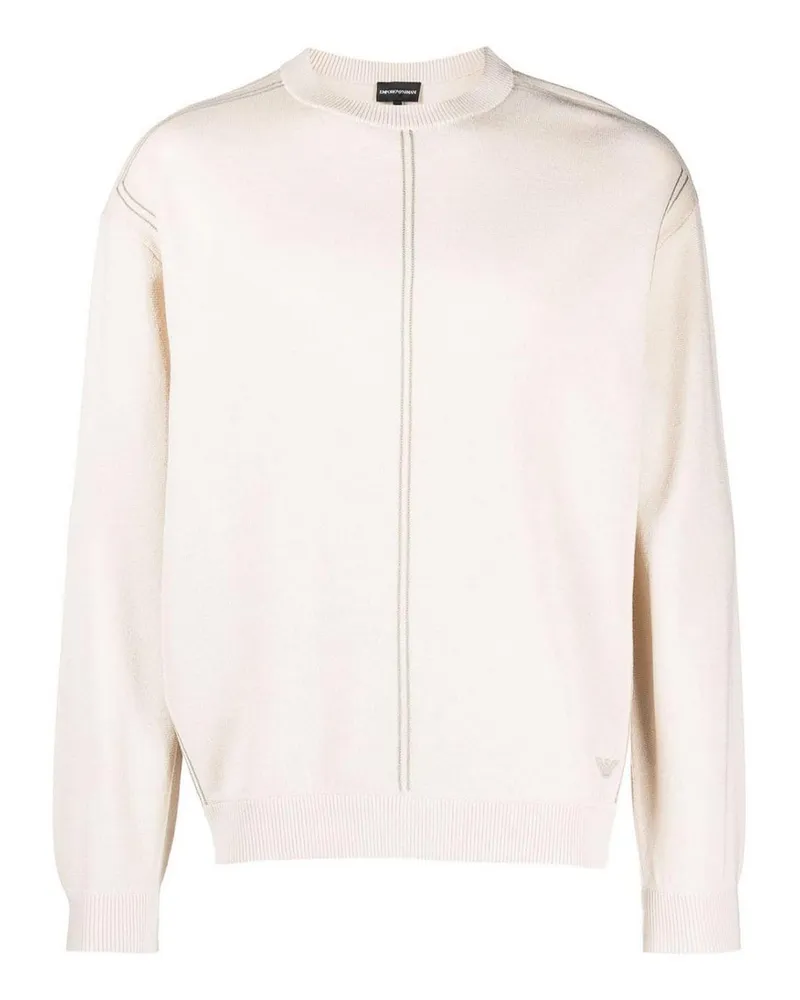 Emporio Armani Rundhalspullover - Beige Beige