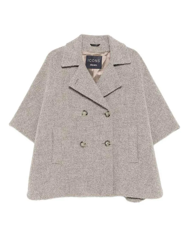Cinzia Rocca Kurzer Mantel - Grau Grau