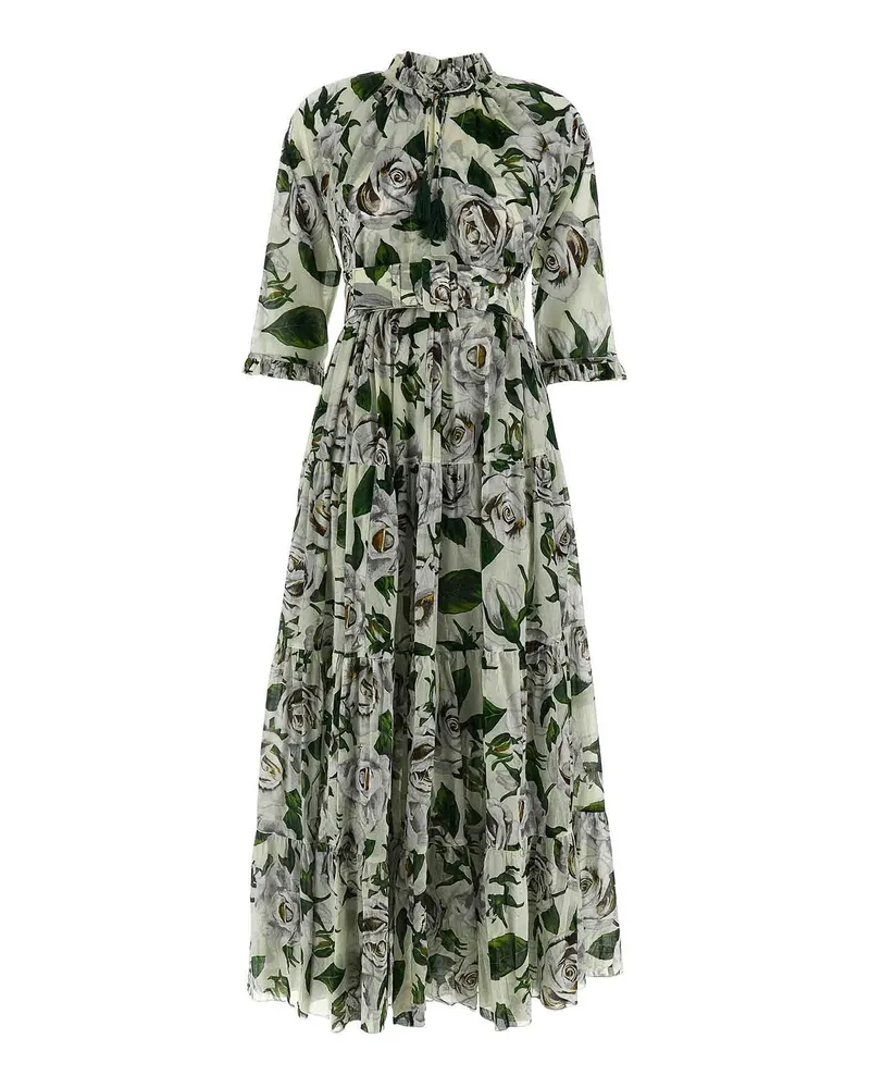 Samantha Sung Knielanges Kleid - Weiß Weiß