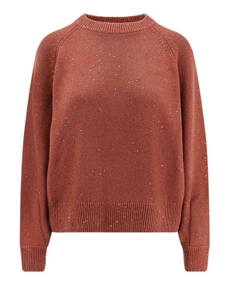 Brunello Cucinelli Rundhalspullover - Rot Rot