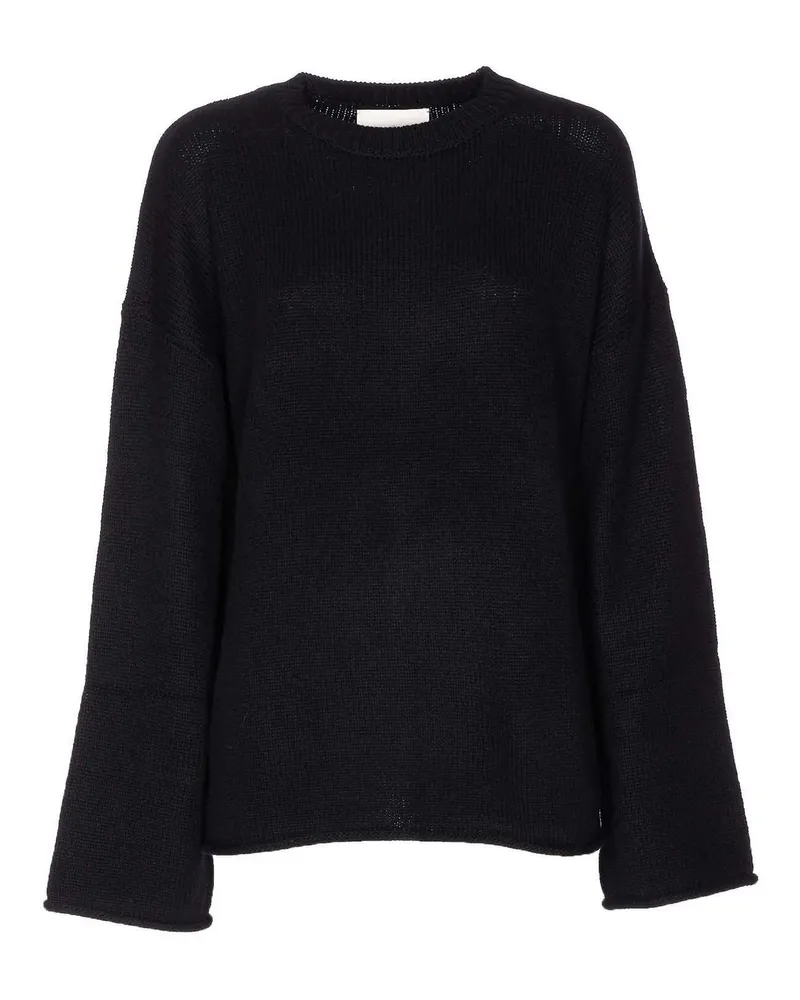 Lisa Yang Rundhalspullover - Schwarz Schwarz