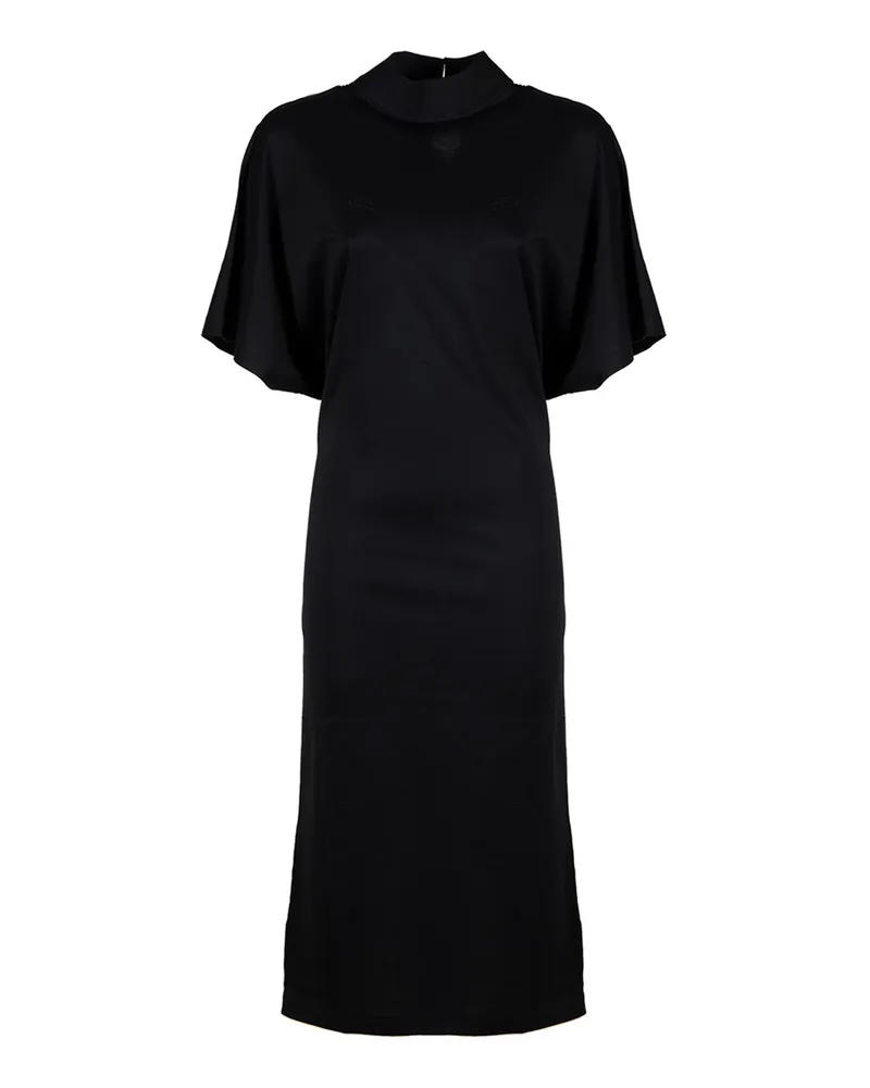 Karl Lagerfeld Knielanges Kleid - Schwarz Schwarz