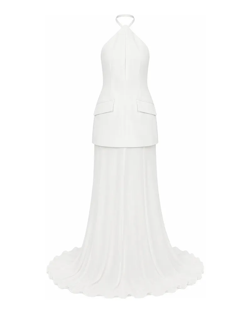 SPORTMAX Knielanges Kleid - Weiß Weiß
