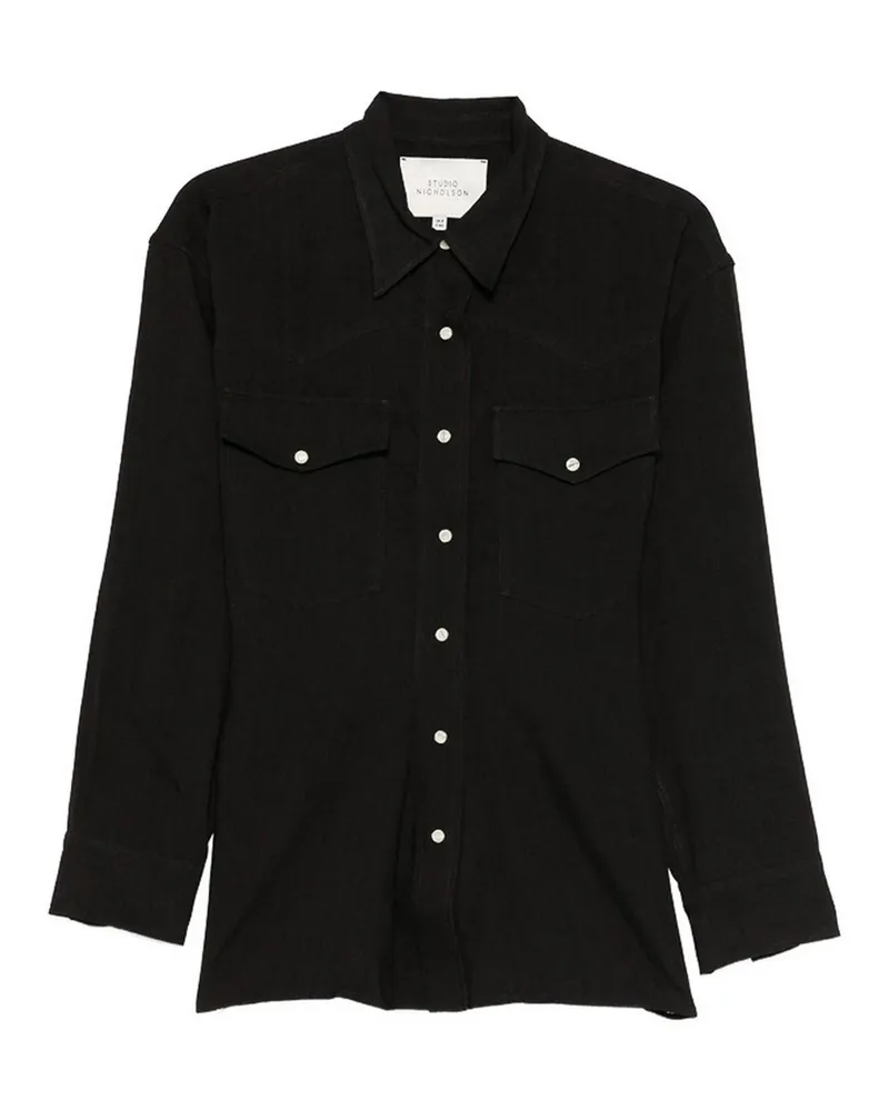 Studio Nicholson Hemd - Schwarz Schwarz