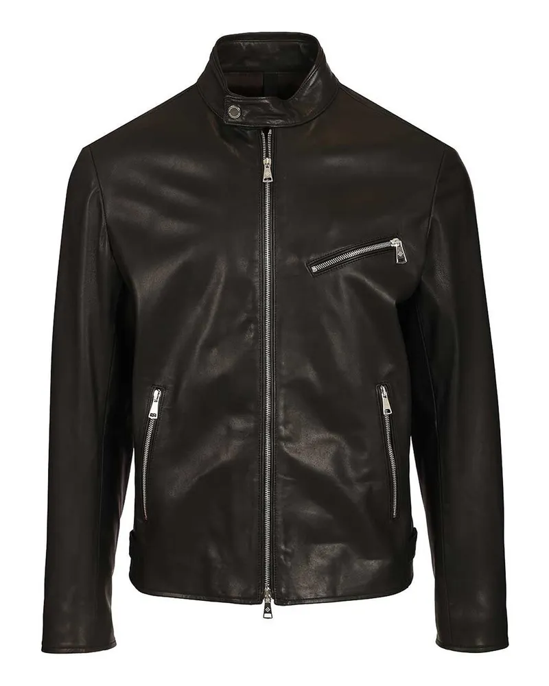 Tagliatore Lederjacke - Schwarz Schwarz