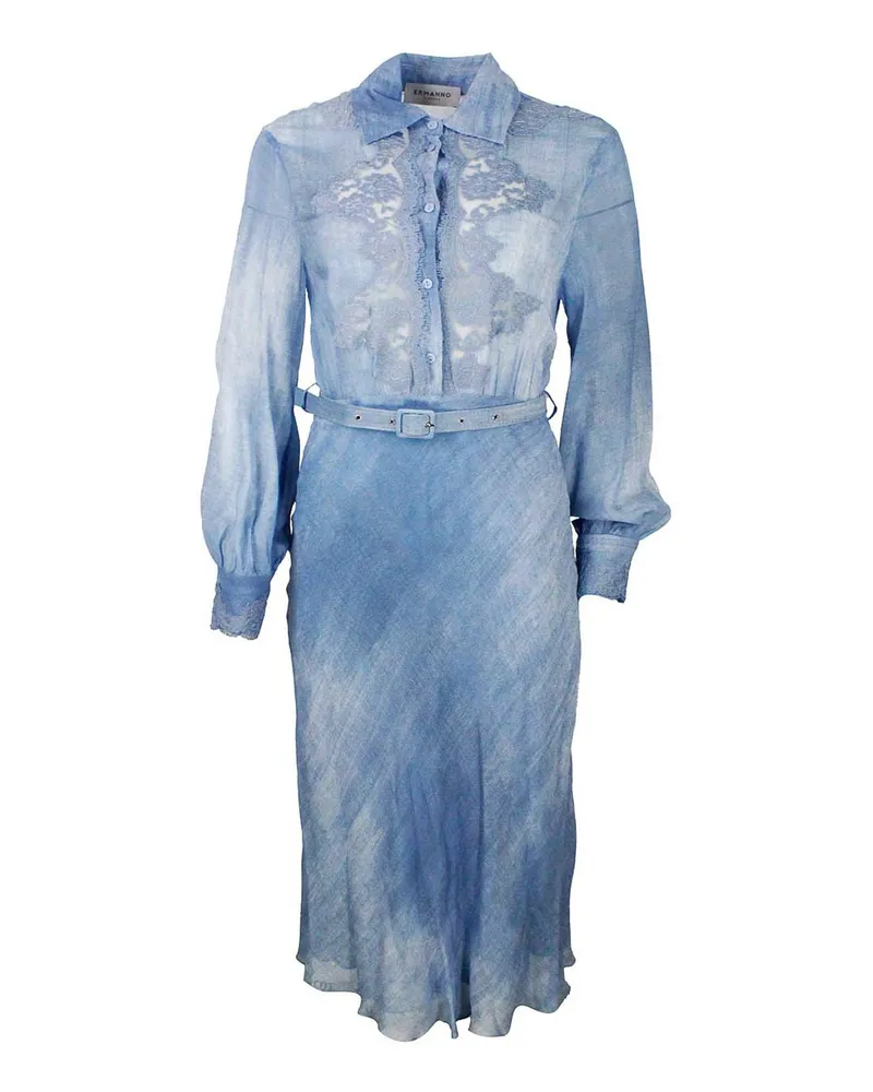 Ermanno Scervino Knielanges Kleid - Denim Denim