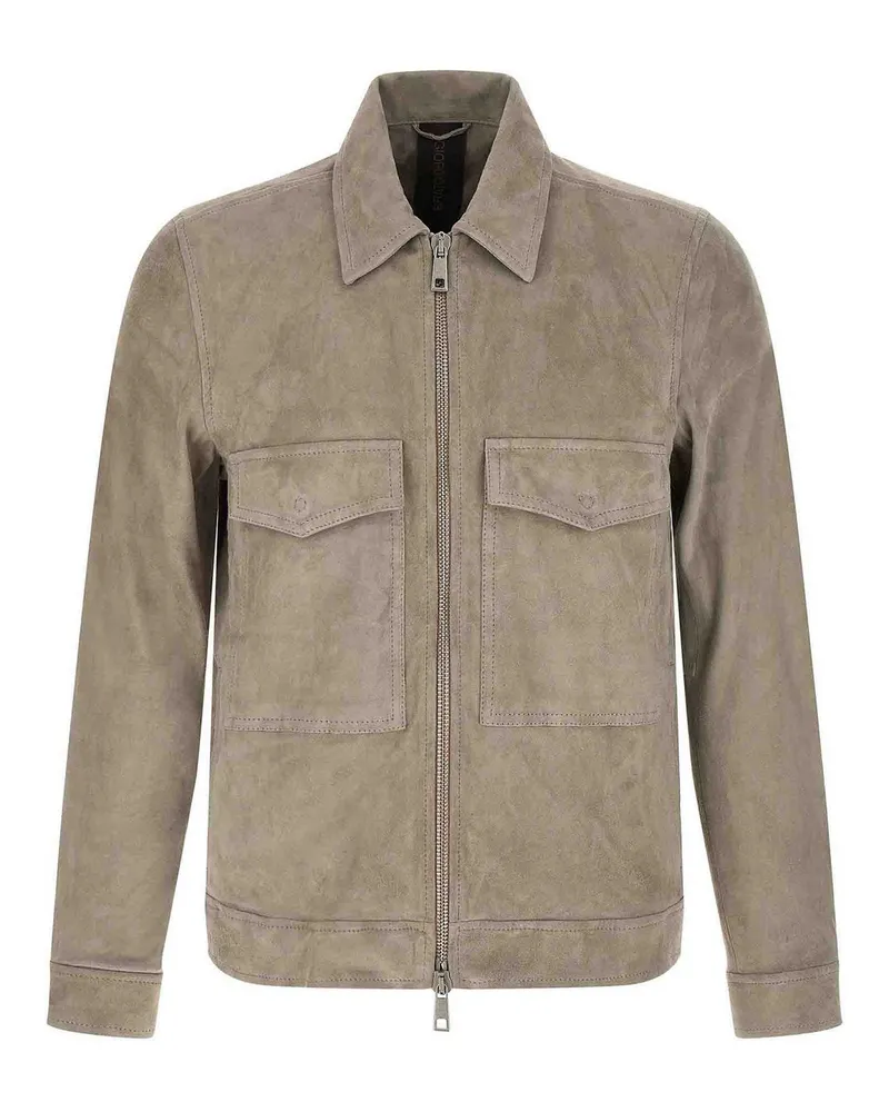 Giorgio Brato Lederjacke - Grau Grau