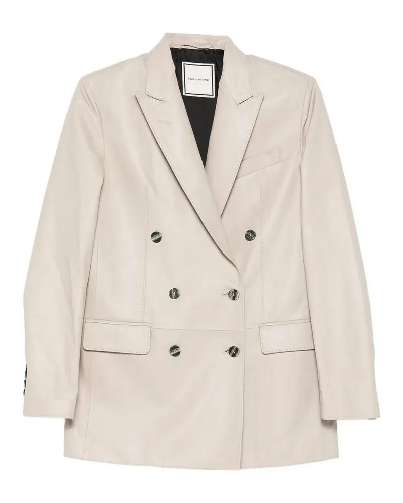 Tagliatore Lederjacke - Taupe Taupe