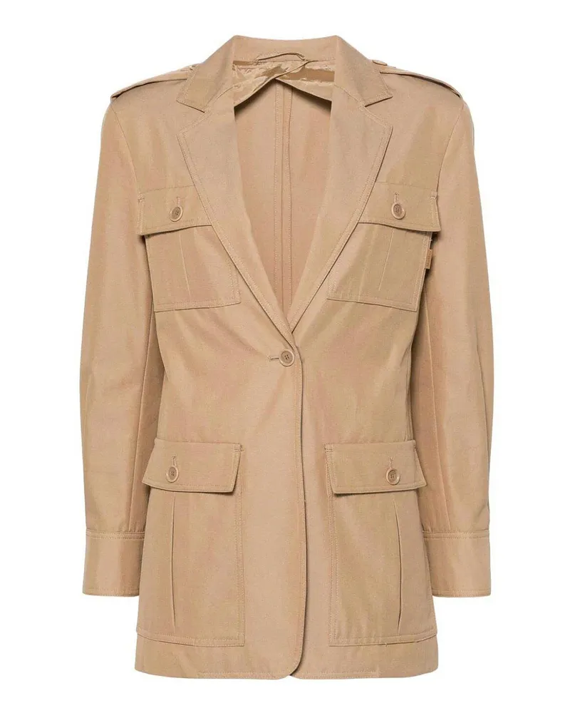 Max Mara Rundhalspullover - Schwarz Braun