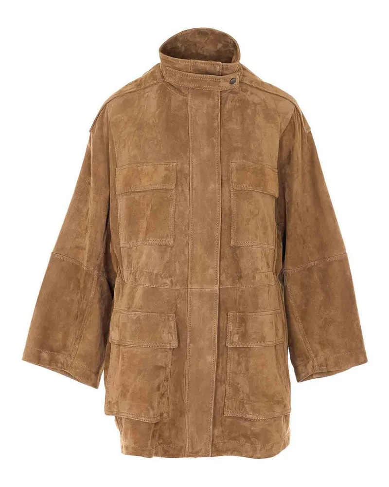Brunello Cucinelli Lederjacke - Braun Braun