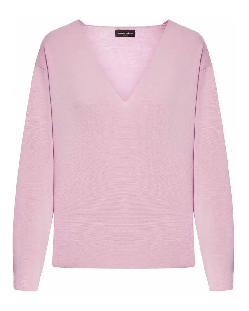 Roberto Collina V-Pullover - Nude Nude