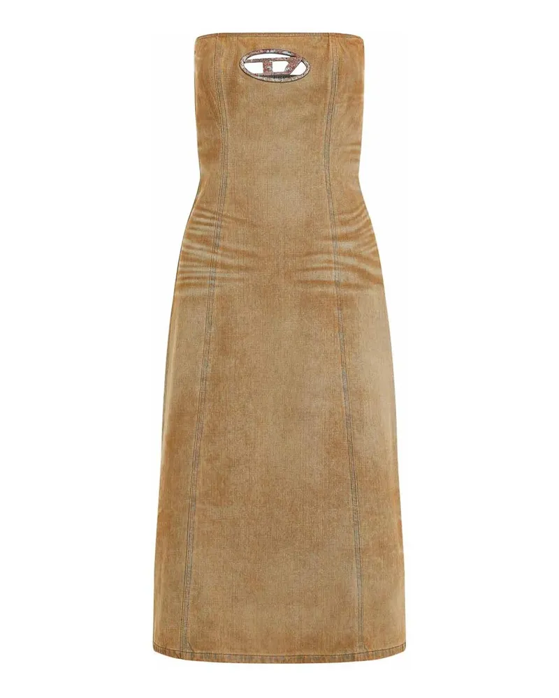 Diesel Knielanges Kleid - Denim Denim