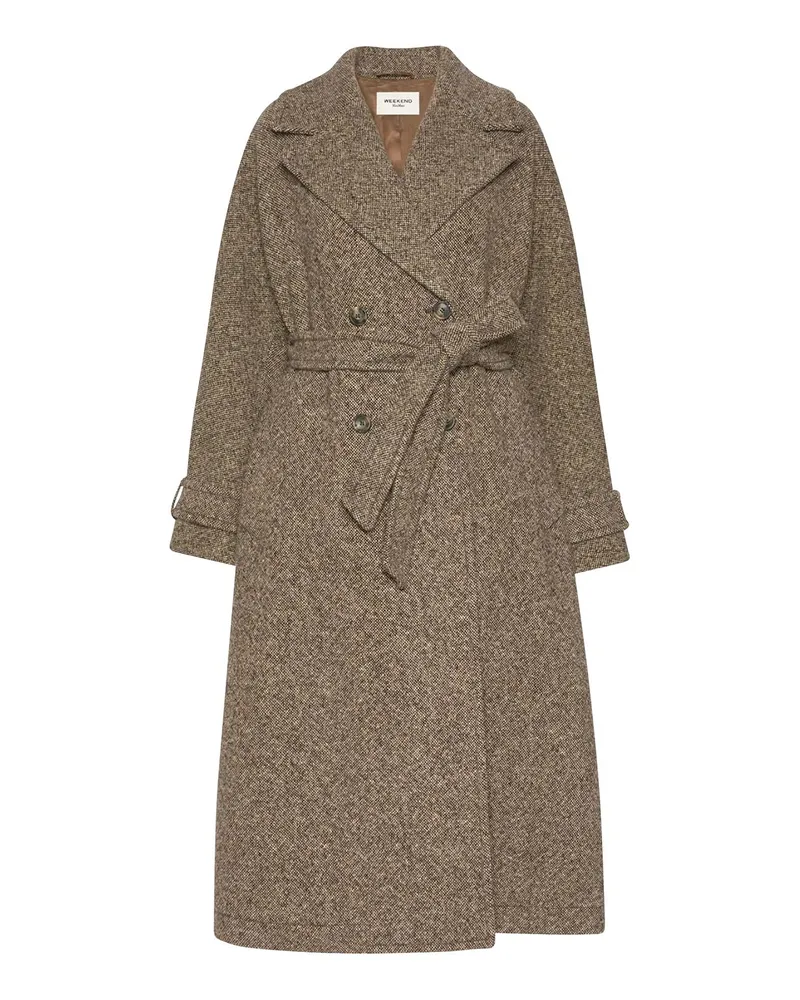 Max Mara Knielanger Mantel - Grau Grau