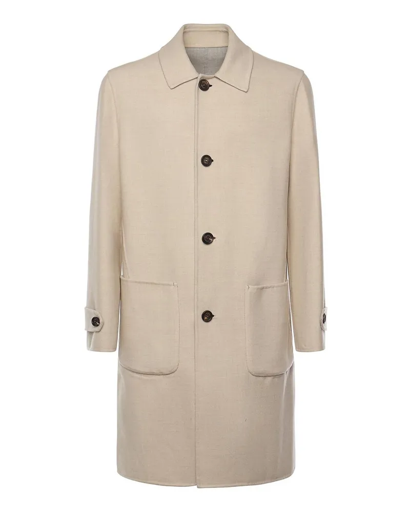 Eleventy Knielanger Mantel - Grau Grau