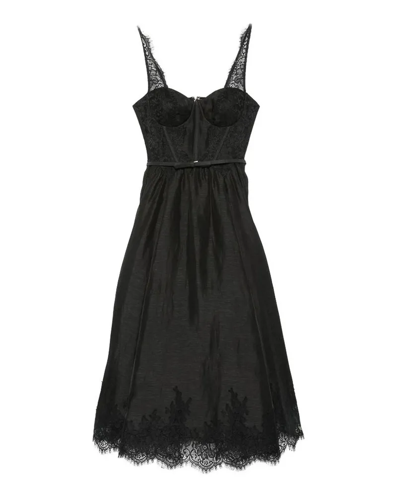 Zimmermann Knielanges Kleid - Schwarz Schwarz