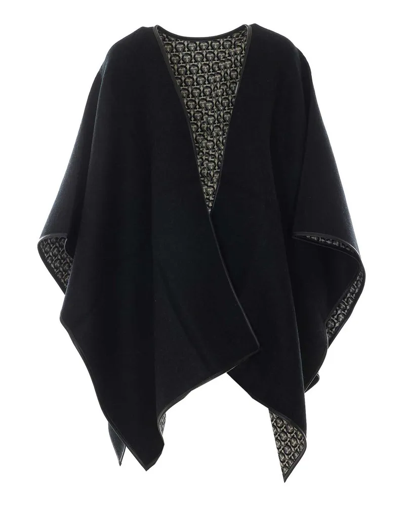 Ferragamo Cape - Schwarz Schwarz