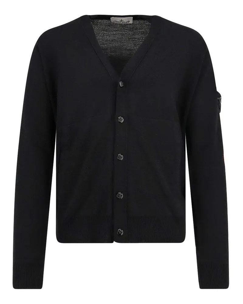 Stone Island Cardigan - Schwarz Schwarz