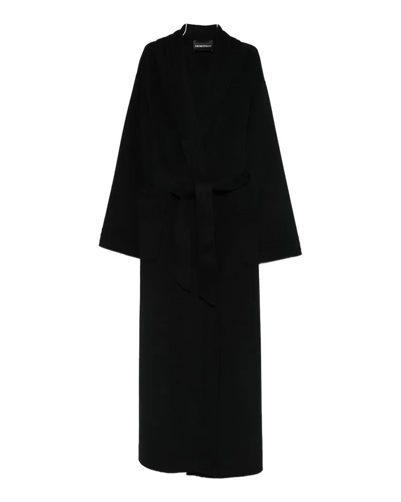 Emporio Armani Knielanger Mantel - Schwarz Schwarz