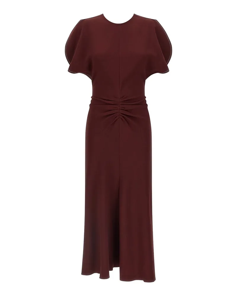 Victoria Beckham Knielanges Kleid - Dunkelrot Dunkelrot