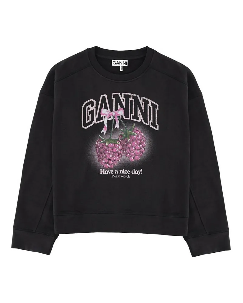 Ganni Rundhalspullover - Grau Grau
