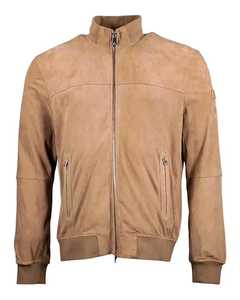 Peuterey Lederjacke - Grau Grau