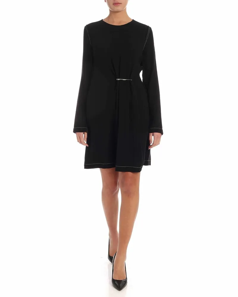McQ Knielanges Kleid - Schwarz Schwarz