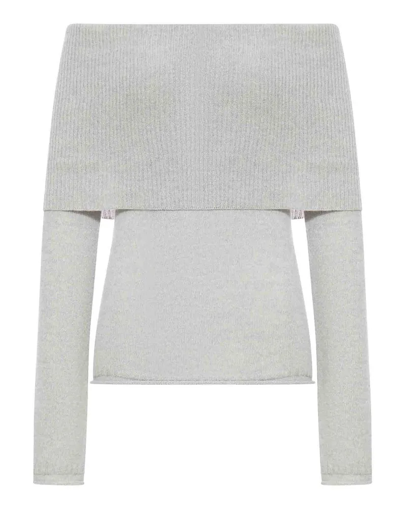 Roberto Collina Rundhalspullover - Grau Grau