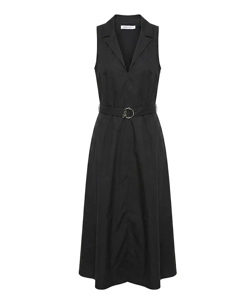 Patrizia Pepe Knielanges Kleid - Schwarz Schwarz