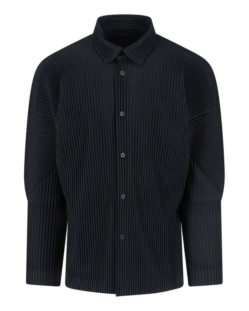 Issey Miyake Hemd - Schwarz Schwarz