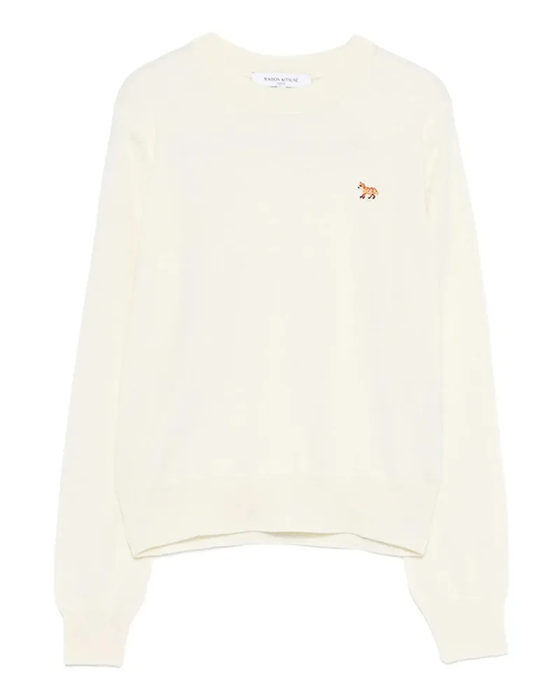 Kitsuné Rundhalspullover - Hellbeige Hellbeige