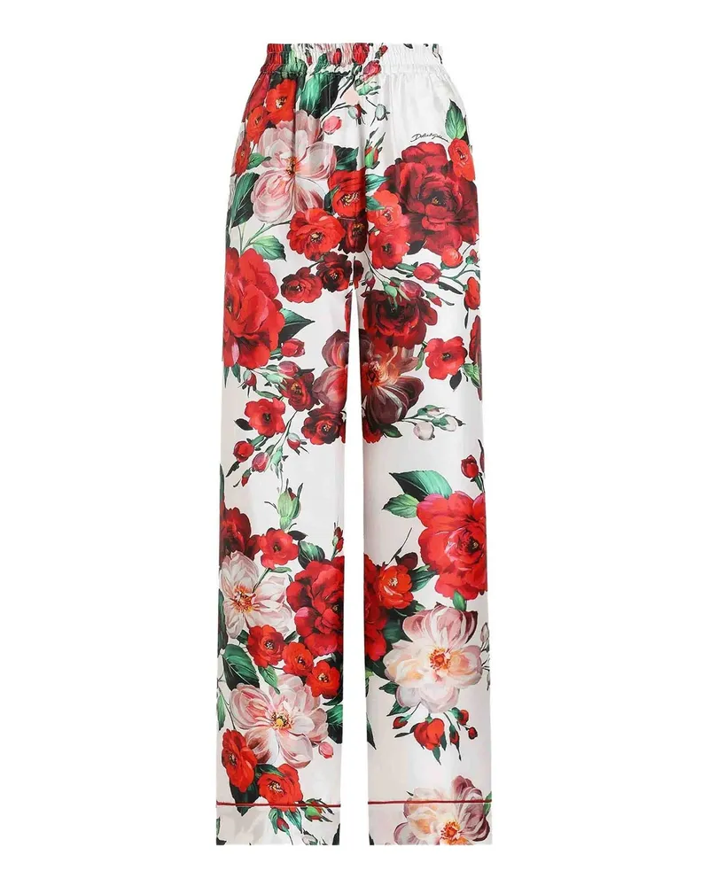 Dolce & Gabbana Casual Hose - Weiß Bunt