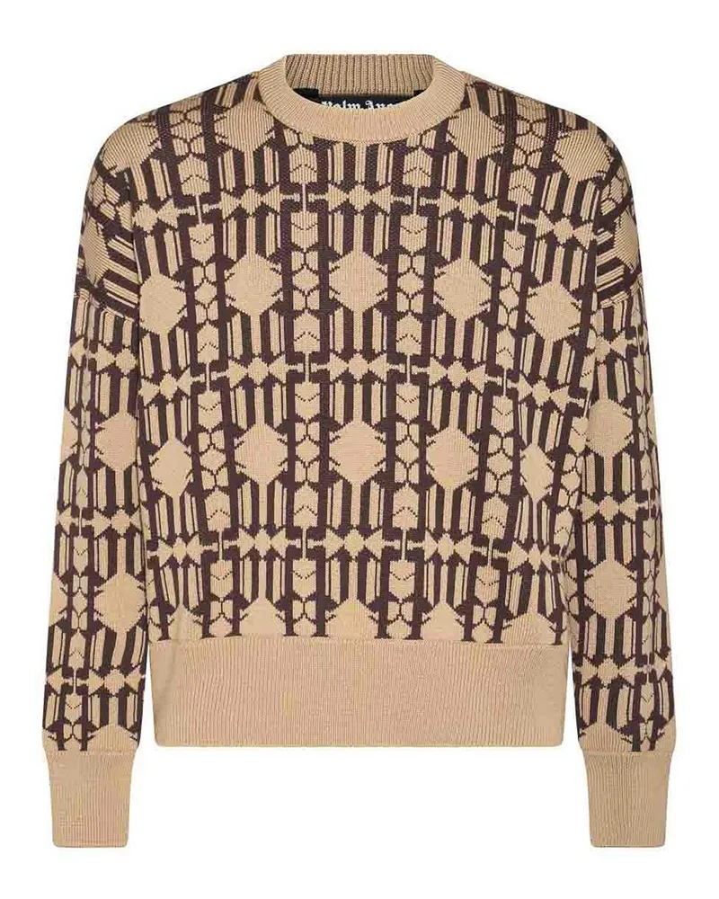 Palm Angels Rundhalspullover - Beige Beige