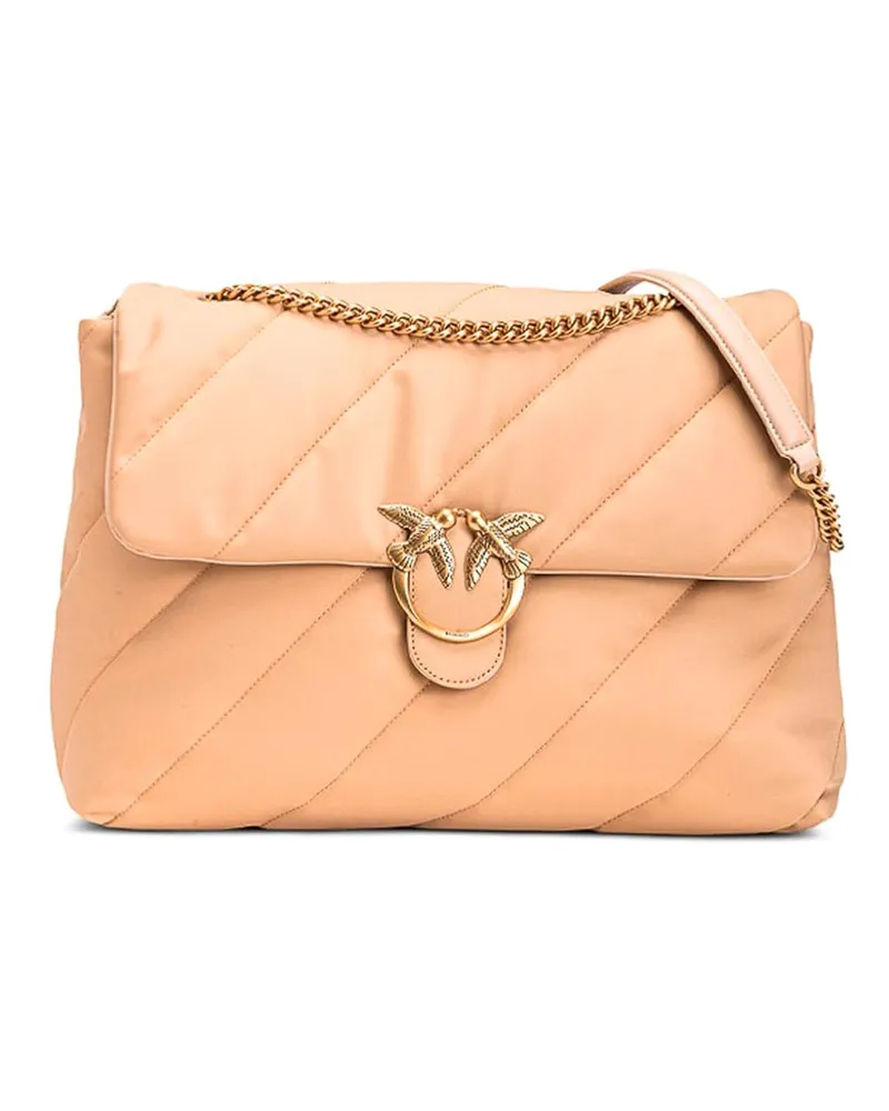 Pinko Schultertasche - Dunkelgrau Rosa