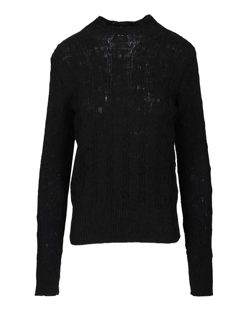 Dries van Noten Rundhalspullover - Schwarz Schwarz