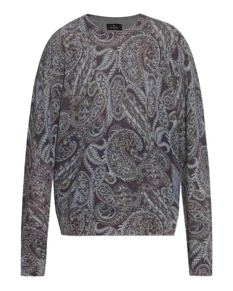 Etro Rundhalspullover - Grau Grau