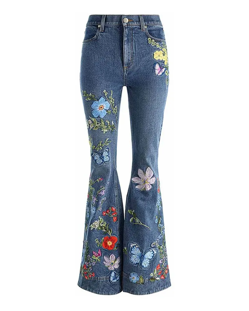 Alice + Olivia Straight Leg Jeans - Blau Blau