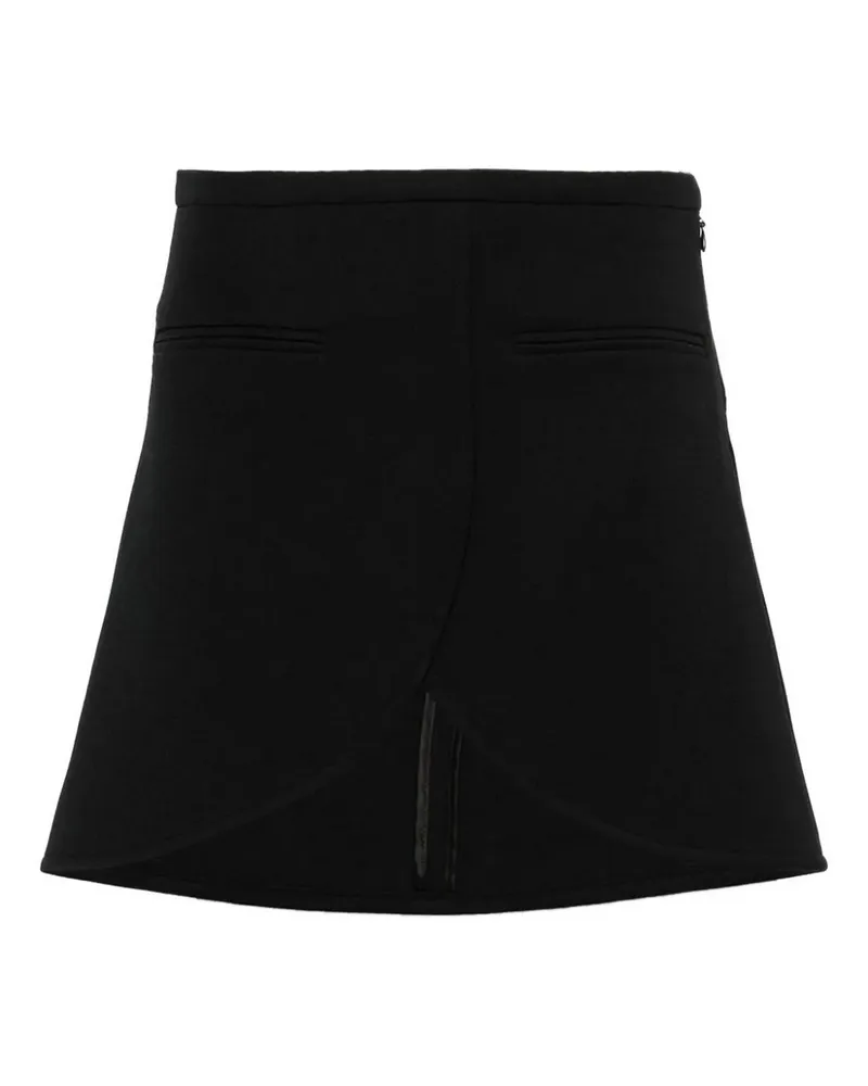 Courrèges Minirock - Schwarz Schwarz