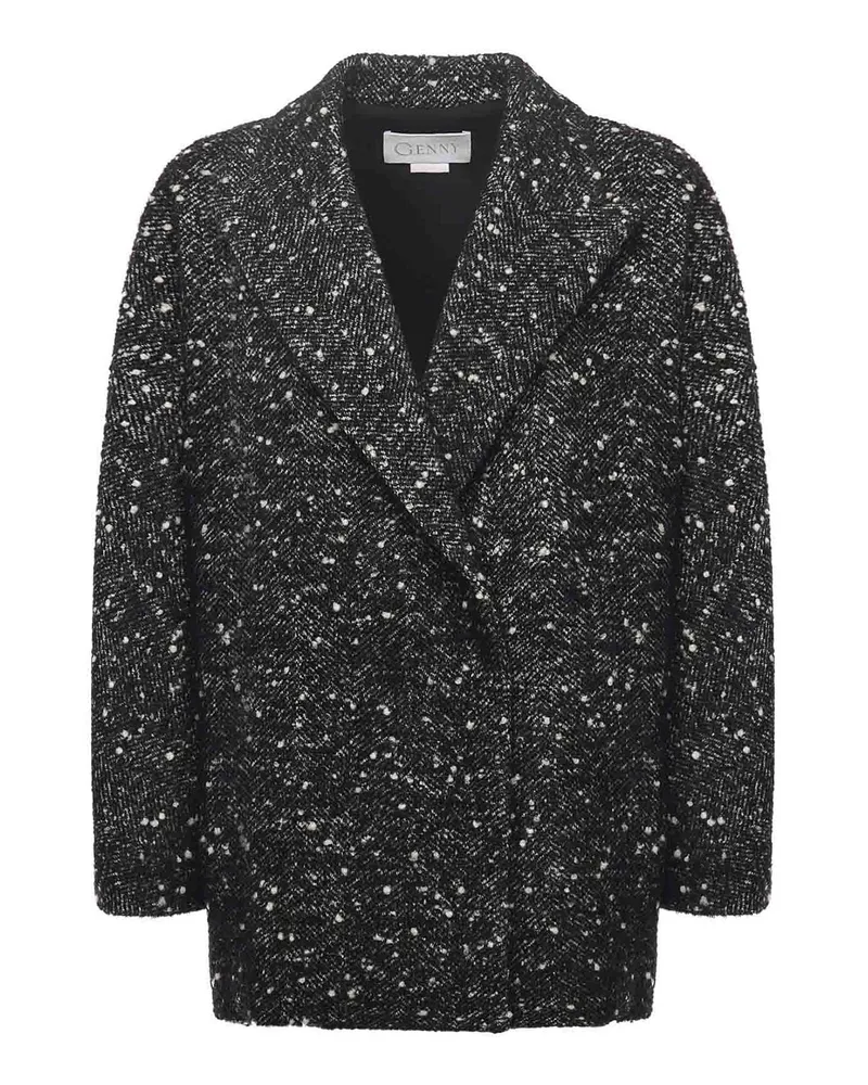 Genny Knielanger Mantel - Schwarz Schwarz