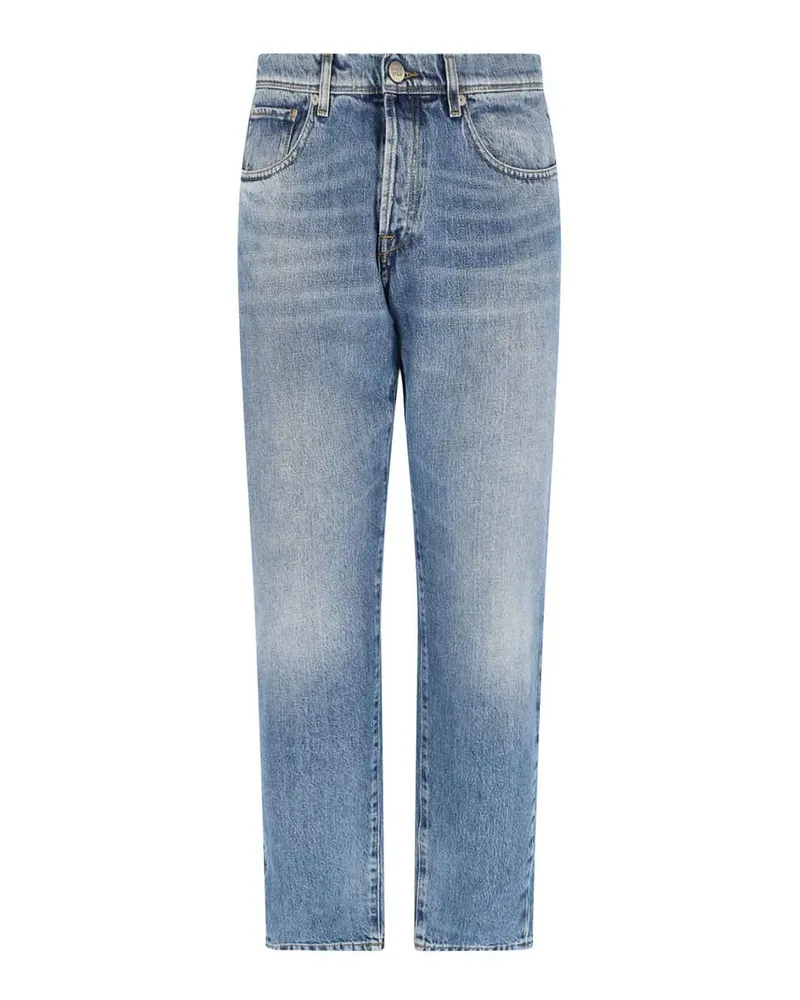 Incotex Straight Leg Jeans - Blau Blau