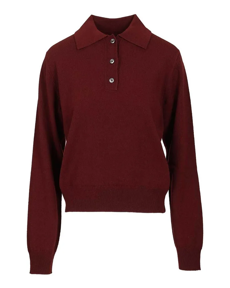 Maison Margiela Poloshirt - Dunkelrot Dunkelrot