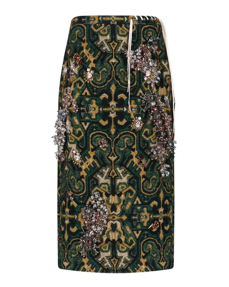 Dries van Noten Midirock - Grün Grün