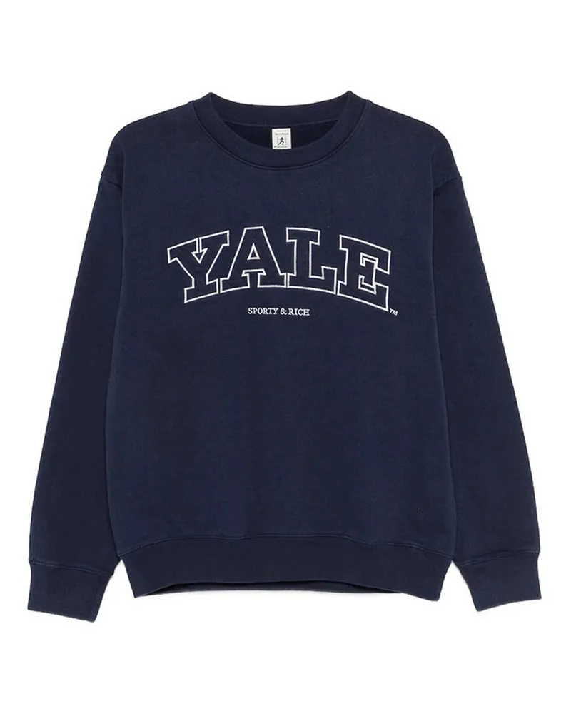 SPORTY & RICH Rundhalspullover - Blau Blau