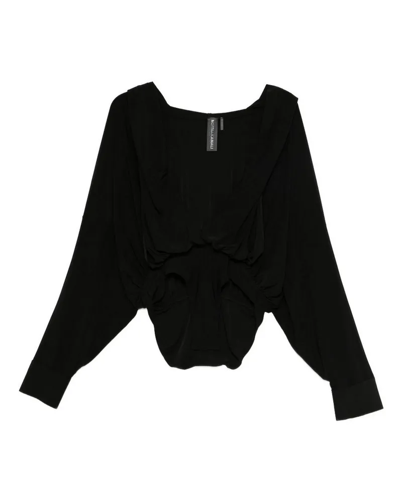 Norma Kamali Top - Schwarz Schwarz