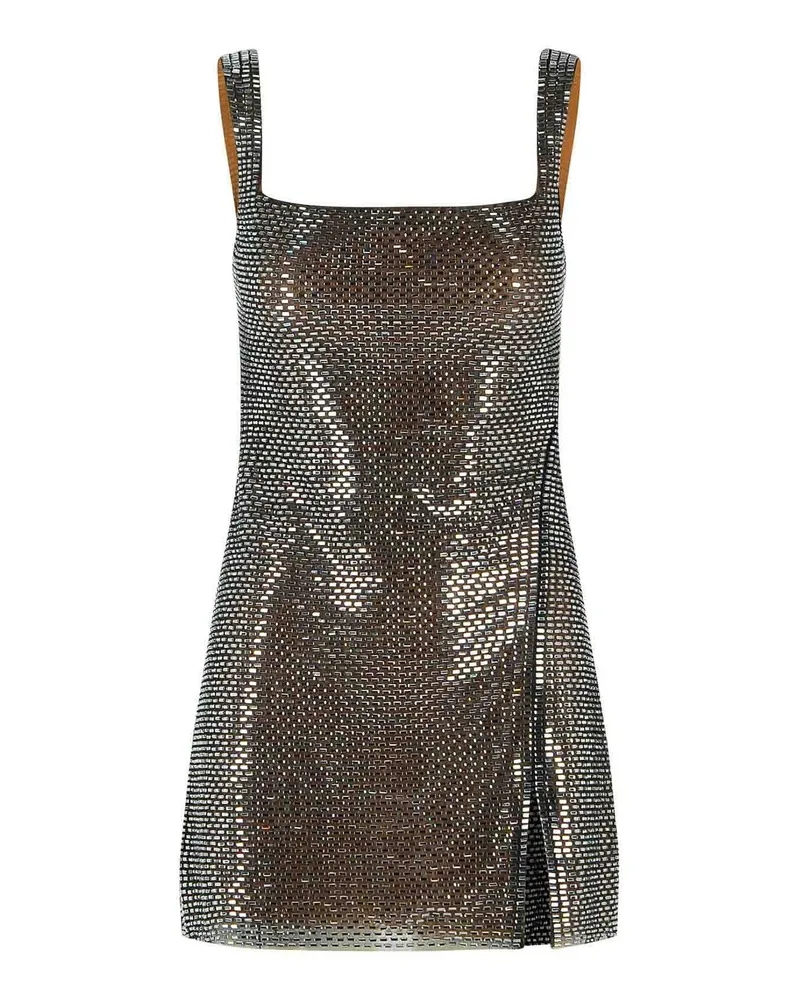 Self-Portrait Knielanges Kleid - Grau Grau